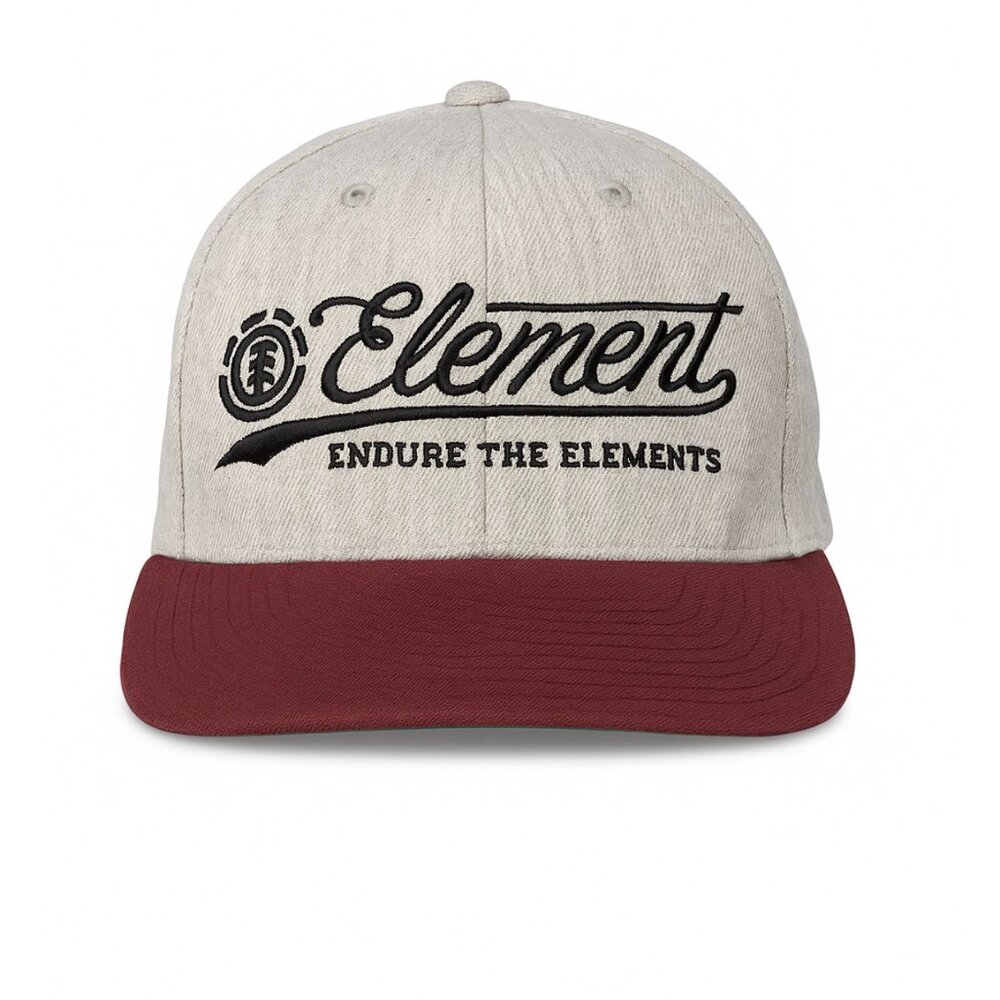 Element Snapback Gray Maroon Hat Cap One Size Fits All